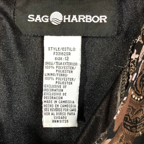 Floral Paisley Maxi Skirt Neutral in Black and Brown Size 12 Vintage Retro 90s - Picture 10 of 10